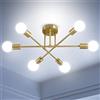 ANDAST Lampade da Soffitto Sputnik, Plafoniere 6 Bracci Diametro 60cm, Lampadari Soffitto Regolabile di 180° per Soggiorno da Pranzo Loft, E27 Lampadina non Inclusa (6 luce) …