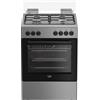 Beko FBE62120XD cucina a libera installazione inox, 60x60cm, piano gas, forno elettrico ventilato, grill elettrico, 66 Lt, Сlasse A