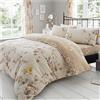 GC GAVENO CAVAILIA GAVENO CAVAILIA - Set di biancheria da letto lussuoso con fiori e uccellini, con copripiumino e federa, in cotone/poliestere, colore: naturale, per letto matrimoniale (200 x 200cm)