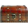 Brynnberg Scrigno del Tesoro Vintage, Cassetta Legno in stile Antico per riporre Accessori Gioielli Oggetti di Valore, Baule legno piccolo, Idea Regalo Decorativa 17x10x10cm
