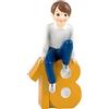 Mopec Statuetta per Torta Ragazzo con Camicia, Poliresina, Giallo, 8 x 13 x 23.5 cm