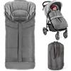 Zamboo Sacco Passeggino Invernale e per Carrozzine - Coprigambe Passeggino Universale Invernale con Banda Riflettente, con Borsa - Grigio