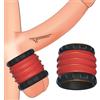 Crysore Anello del pene Set per gli uomini, morbido silicone doppio scroto Bondage anello giocattolo del sesso, anelli di cazzo per gli uomini di gomma per il sesso estremo coppie (Black Long+Red Short)