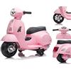sun baby Vespa elettrica per bambini 2 anni Batteria 6V 4,5A Carico massimo 25KG tempo di guida 45 MINUTI Motore: 1x35W Verde Acqua (Rosa)