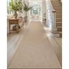 COLOR&GEOMETRY Runner 91x366cm Antiscivolo e Assorbente per Interni - Lavable Tappeto per Corridoio e Zone di Passaggio, Beige