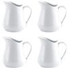 CONNECTION 4 Pezzi Bricco Latte Piccolo 80ml Mini Bricco Latte Mini Brocca per Latte in Ceramica Piccole Brocche per Latte con Manico Bricco Latte Porcellana Mini Lattiera per Caffè Panna Succo Bianco