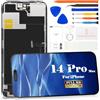 SRJTEK Schermo LCD di ricambio TFT per iPhone 14 Pro Max Display per iPhone 14 Pro Max A2894, A2893, A2895, kit di riparazione con sensore touch senza cornice (nero)