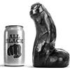 All Black Dildo Realistico Con Testicoli Nero All Black 17 Cm