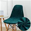 Chickwin Coprisedie con Schienale 6 4 2 Pezzi Elasticzzato, Spesso Velluto Tinta Unita Lavabile Scandinave Sedia Copertura della Sedia per Hotel Banchetto Cucina Party Decor (Verde Scuro,2 Pezzi)
