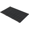 COSTWAY Pedana Doccia in WPC Antiscivolo 100 x 60 cm, Pedana da Bagno Finitura Effetto Legno, Tappetino da Doccia Rettangolare per Vasca e Piscina, da Interno ed Esterno, Nero