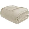 Il Gruppone Passione Casa Coperta Plaid Tinta Unita Pile Morbida Calda 280Gr/Mq Flanella di Microfibra Letto Copertina Divano Vellutata Invernale Singolo Matrimoniale - Tortora - Singolo 160x210 cm
