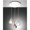 FABAS LUCE 3481-47-297 SOSPENSIONE LILA VETRO BOROSILICATO 3 LUCI E27 3x40W