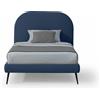 EvergreenWeb Letto 1 Piazza e Mezza in Tessuto SYDNEY Blu