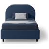 EvergreenWeb Letto 1 Piazza e Mezza con Contenitore CADIZ Blu