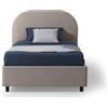 EvergreenWeb Letto 1 Piazza e Mezza con Contenitore CADIZ Beige