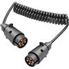 ETUKER Cavo di Prolunga Rimorchio 7 Poli 2.4M 12v Cavo Spirale Rimorchio 7 Poli con Spina
