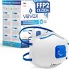VEVOX® Maschere FFP3 / FFP2 / FFP1 - Scegli tra FFP3, FFP2 e FFP1- Confezione da 5, 10 o 20 pezzi - ffp3 / ffp2 /ffp1 respiratore - Maschera respiratoria ffp3 con valvola (10 unità, Ffp2)