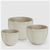 EDG Enzo De Gasperi Vaso Porta Piante Glaze in Ceramica Medio 28x37cm Avorio