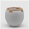 EDG Enzo De Gasperi Vaso Terracotta con Corde 24x26cm Bianco Ceramica