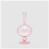 EDG Enzo De Gasperi Vaso Monofiore Ovoide 26cm Rosa Vetro
