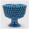 EDG Enzo De Gasperi Vaso Ciotola con Piede Fenice Mezza Pigna 31x33cm Blu Ceramica