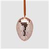 EDG Enzo De Gasperi Decorazione di Pasqua Uovo Mirror 6x4cm Rosa Salmone