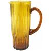 BRANDANI Plissè Caraffa Brocca in Vetro 1 Litro Ambra
