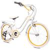 sun baby Heart Bike Bicicletta per una bambina, 20 pollici, 6-10 anni, 6 velocità Shimano, bicicletta per bambini (Oro bianco)