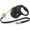 Flexi Guinzaglio Nero a Corda - S (5m)
