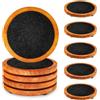 NQEUEPN 5 Sottobicchieri in Legno, 10cm Sottobicchieri in Sughero Assorbenti Rustici Antiscivolo Impilabili Sottobicchieri Portabicchieri Protezione da Tavolo per Casa Ufficio Bar Tavolo