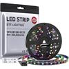 BTF-LIGHTING WS2812B ECO RGB Striscia LED 5V 5m 30LED/m(30 Pixel/m) IP67 | 5050SMD Indirizzabile IC RGB WS2812E Fili in lega Strisce Nastro Nastri LED PCB nero per Progetti fai-da-te (Solo Striscia)