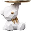 Ockyunoo Scultura di Orso con Vassoio, Decorazione Scultura di Orso con Vassoio, Vassoio Decorativo di Figura di Orso, adatto Alla Maggior Parte Delle Occasioni (A-Bianco)