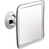 Mirrorvana Specchio da Doccia per Rasatura con Ventosa Aggiornata, Superficie Antiappannamento Infrangibile e Girevole a 360°, 16 x 16 cm (Cromato)