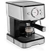 Princess Macchina per Caffè Espresso a Capsule 249412, 1100 watt, 1.5 litri, Caffè macinato, 3 filtri, Tubo di pressione montalatte incluso, Ideale per caffè e cappuccini