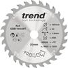 Trend Lama sega circolare TCT 160x20 mm 28T a batteria per legno | Taglio rapido nel legno: 28 denti, 1,8 mm di taglio e +15° angolo di attacco per finitura media, CSB/16028T