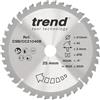 Trend Wood Mitre Saw Blade, 210mm Diametro, 25.40mm Foro, 40 Denti, 2.4mm Fenditura, Angolo di Incidenza -5°, TCT, Finitura Fine, CSB/CC21040B