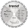 Trend Lama sega circolare legno 190mm 20mm 24T TCT +15°