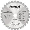 Trend Wood Mitre Saw Blade, 210mm Diametro, 25.40mm Foro, 30 Denti, 2.4mm Fenditura, Angolo di Incidenza -5°, TCT, Finitura Media, CSB/CC21030B