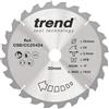 Trend Wood Mitre Saw Blade, 254mm Diametro, 30mm Foro, 24 Denti, 3mm Fenditura, Angolo di Incidenza -5°, TCT, Finitura Grossa, CSB/CC25424