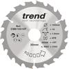 Trend Wood Blade per Sega Circolare Senza Filo, Diametro 160mm, Foro 20mm, 18 Denti, 1.8mm Spessore, Gancio +20°, TCT, Finitura Grossa, CSB/16018T