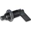 Ganter Normelemente Ganter Norm elementi | Rast legame - GN 612 - 8 | Bulloni diametro: 8 mm | 1 pezzi, nero, GN 612-8-M12X1,5-AK