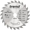 Trend Wood Blade per Sega Circolare Senza Filo, Diametro 140mm, Foro 20mm, 24 Denti, 1.8mm Spessore, Gancio +15°, TCT, Finitura Media, CSB/14024T