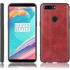 Generic Compatibile con OnePlus 5T Custodia,Compatibile con 1+ 5T 4G A5010 Texture in pelle PU antiurto 3 in 1 (PU+PC+TPU) Copertura di protezione della fotocamera Red