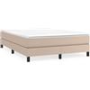 AUVYI Letto a molle, letto imbottito, letti, struttura, camera da letto 140x190 cm, cappuccino marrone