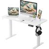 BEXEVUE Scrivania Regolabile in Altezza Elettrica - 120x60 cm Tavolo Motorizzata Telaio con Cablaggio, Sistema Anticollisione, Pannello di Controllo con 3 Funzioni Memoria, Ergonomica Standing Desk