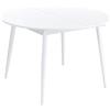 Tomasucci Wink Design Astro Round Tavolo Allungabile, Metallo, Bianco, 110x120x76 cm
