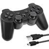 Lunriwis Controller per PS3,Controller per PS3,Senza Fili Bluetooth Controller di Gioco per PS3, Doppia Vibrazione Controller Ricaricabile Gamepad Joystick PS3