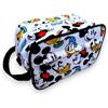 Disney Beauty case Mickey Mouse Minnie Donald e Pluto, Grande capacità - con maniglia laterale e 2 tasche, 25 x 16 x 13 cm, Multicolore con sfondo bianco