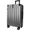 SIGN Valigia rigida da viaggio trolley in ABS, leggera, 4 ruote doppie (set centrale per bagaglio a mano, grande, argento, Handgepäck (55cm), Valigetta rigida con ruote doppie