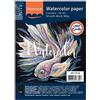 Vaessen Creative Florence Carta per Acquerello - Liscia - 15x - Carta per Pittura ad Acqua A5 - Nero - Blocco da Disegno e Libro d'Arte per Disegno, Carta Artistica e Acquerello - 300 gsm